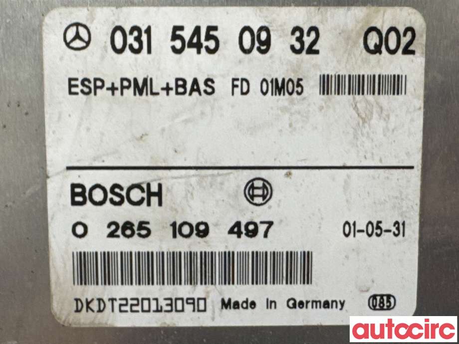 Styreenhet antispinn til Mercedes S-Klasse 1999-2005 (W220) (W220) (MERCEDES|A0315450932|0265109497|A031545093264)