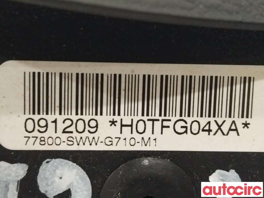 Airbag rattpute til Honda CR-V 2007-2012 (Type III)  (HONDA|77810SWWG70ZA|77800-SWW-G710-M1|)