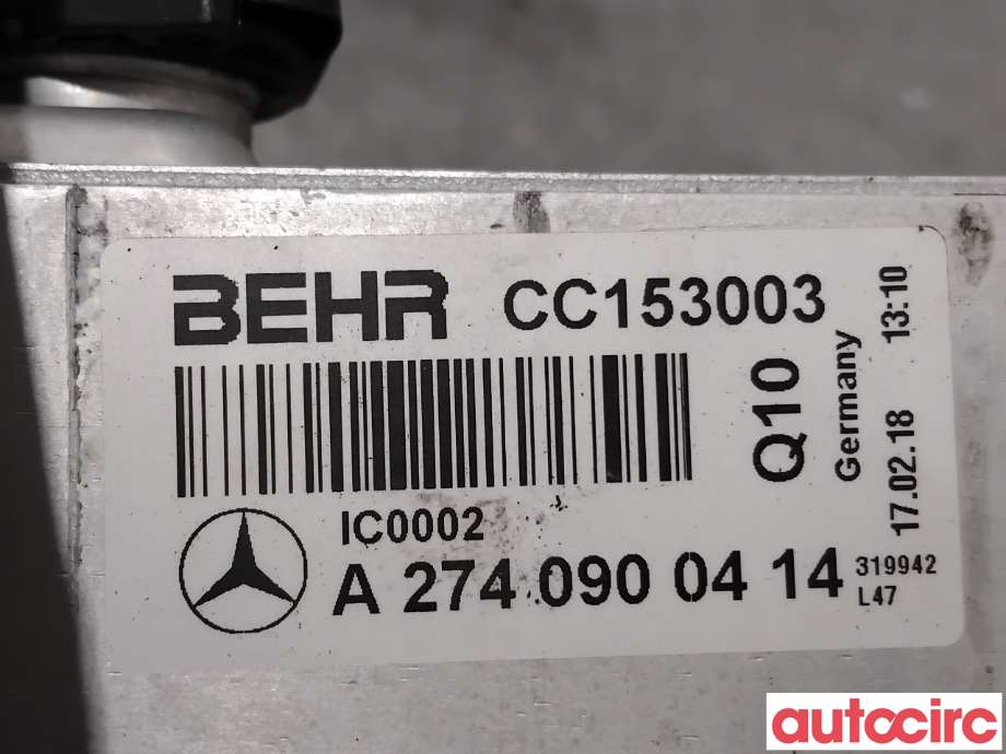 Intercooler til Mercedes C-Klasse 2018-2021 (Fase 2) (W205) (W205) (MERCEDES|A2740900414|CC153003)
