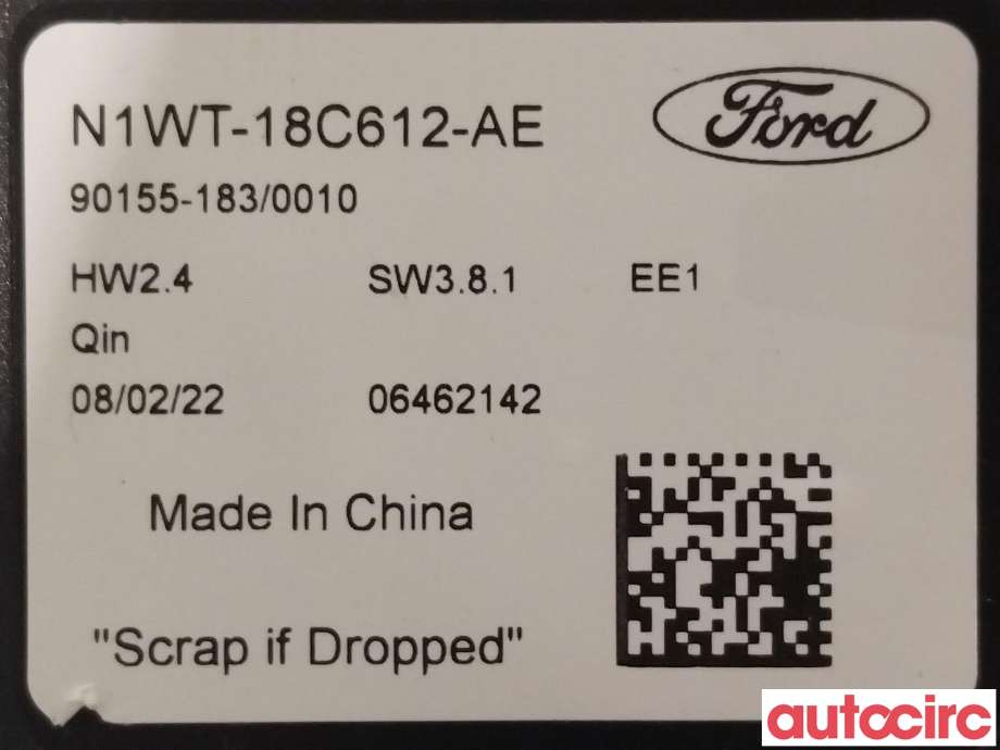 Styreenhet klima/aircondition til Ford Ranger / Ranger Raptor 2015-2022 (FORD|2613474|N1WT-18C612-AE)