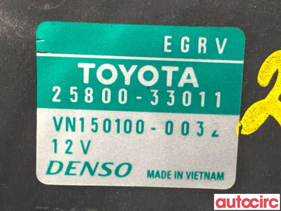 EGR-ventil til Toyota Auris 2013-2015 (Type II, Fase 1) (TOYOTA|2580033011|VN150100-0032|25800-33011)