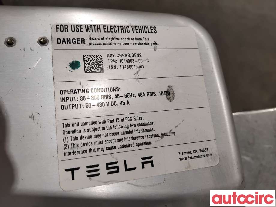 Batterilader (OBC - On Board Charger) til Tesla Model S 2013-2016 (Fase 1)  (TESLA|1014963-00-C|)