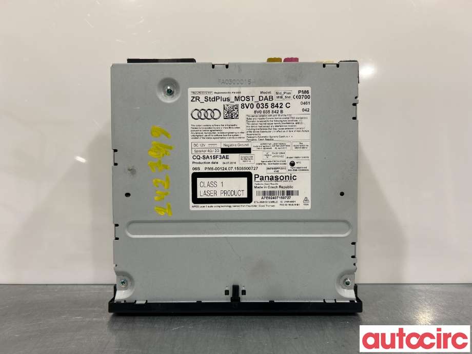 Bilstereo til Audi A3 2012-2016 (Type III, Fase 1)  (AUDI|8V0035842C)