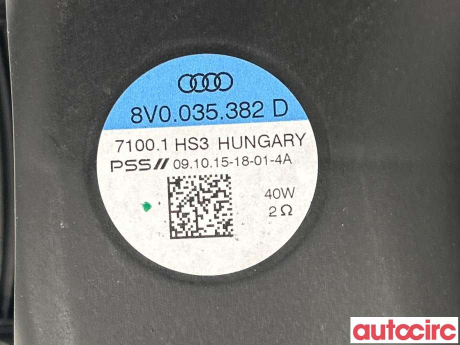 Bilstereo høyttaler til Audi A3 2012-2016 (Type III, Fase 1)  (AUDI|8V0035382D)