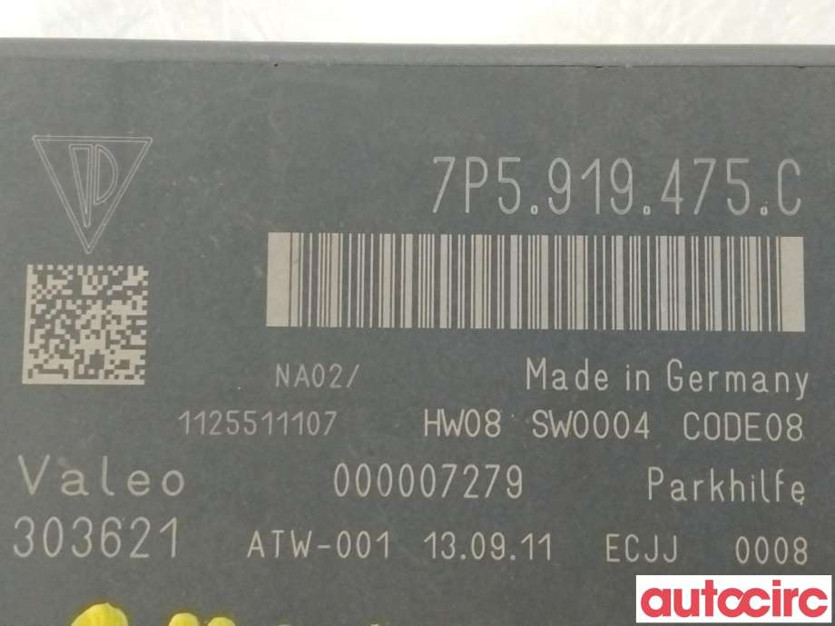Styreenhet parkering til Porsche Cayenne 2010-2017 (92A) (92A) (PORSCHE|95861804201|7P5919475C)