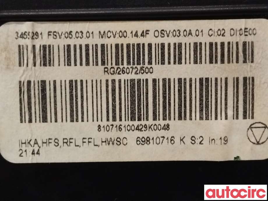 Varmeapparat betjening til Mini One/Cooper 2007-2014 (R55-57) (R55-57) (MINI|64113455301|3455291)