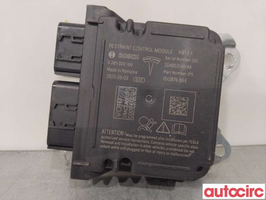 Airbag elektronikk til Tesla Model Y 2021-2024 (Type I) (TESLA|1512876-00-E|0285020160)