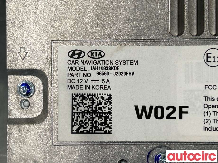 Bilstereo til Kia e-Soul 2019-->> (Type III) (KIA|96560J2020||96560J2020FHV)