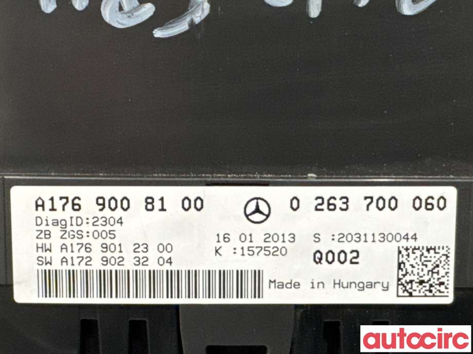 Instrumentpanel til Mercedes A-Klasse 2012-2018 (W176) (W176) (MERCEDES|A1769008100|0263700060|A1769002903)