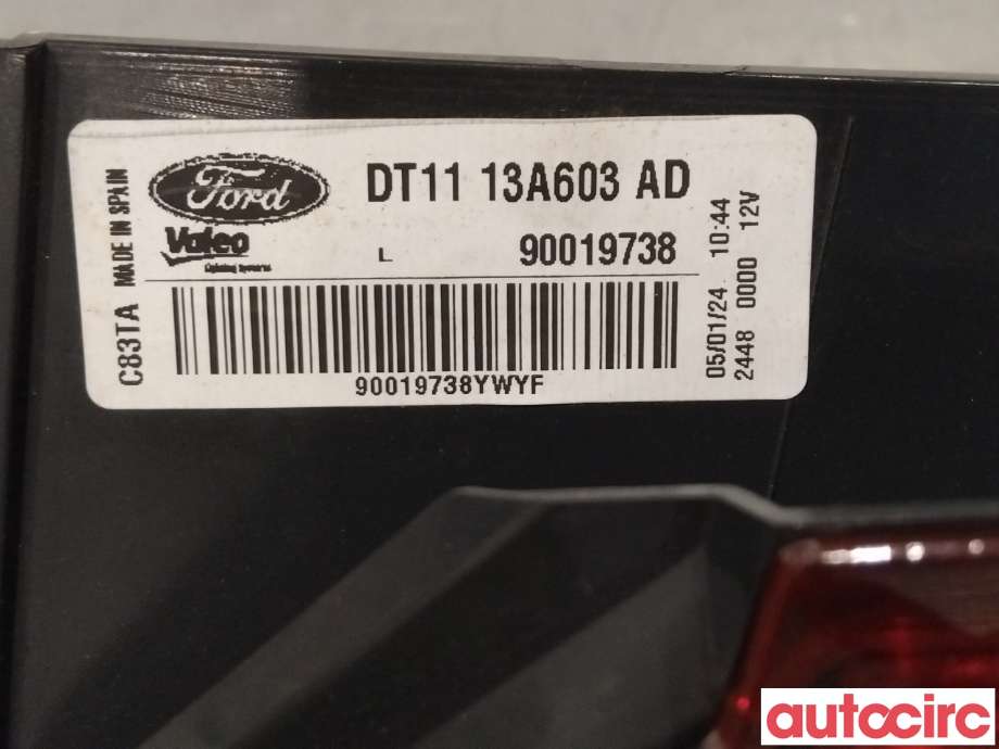Baklykt venstre indre til Ford Transit Connect 2018-->> Type II, Fase 2 (FORD|2306895|DT11-13A603-AD)