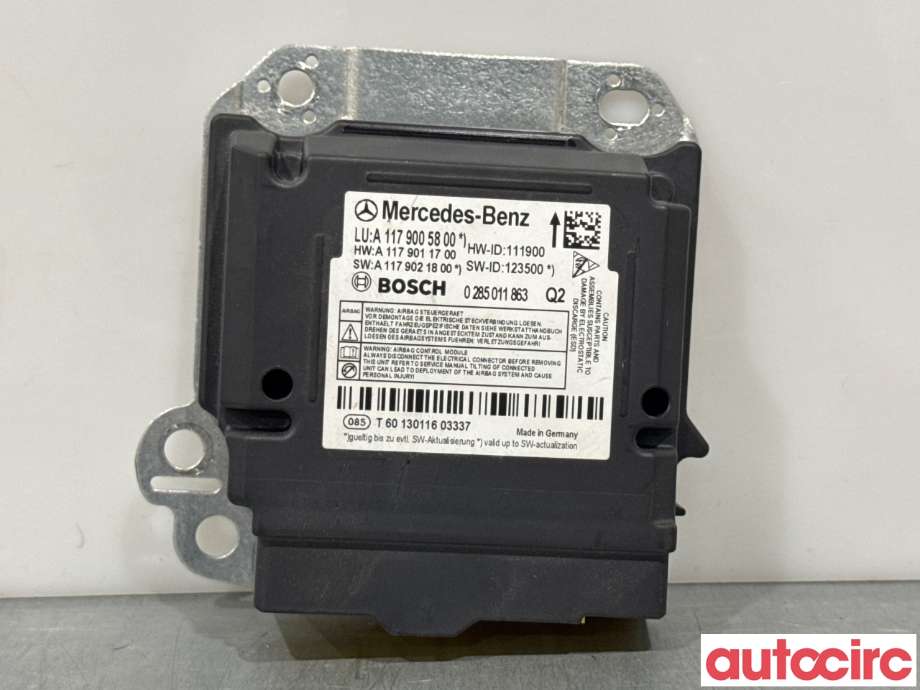 Airbag elektronikk til Mercedes A-Klasse, 2012-2018 (W176) (W176) (MERCEDES|A1179009200)