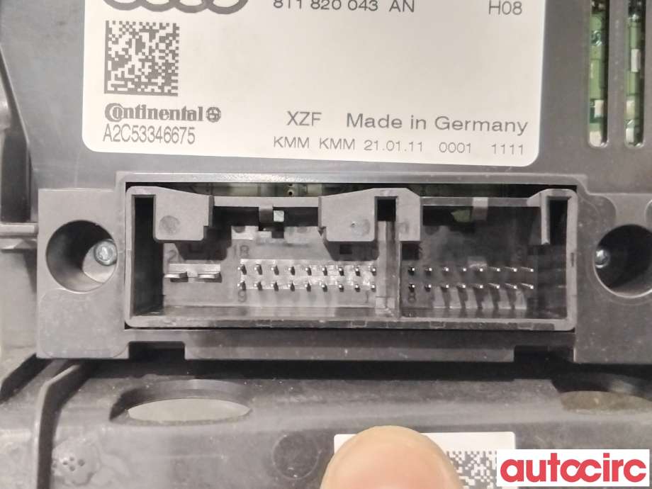 Varmeapparat betjening til Audi Q5 2008-2012 (Type I, Fase 1)  (AUDI|8T1820043AH|A2C53346675|8T1820043AS)