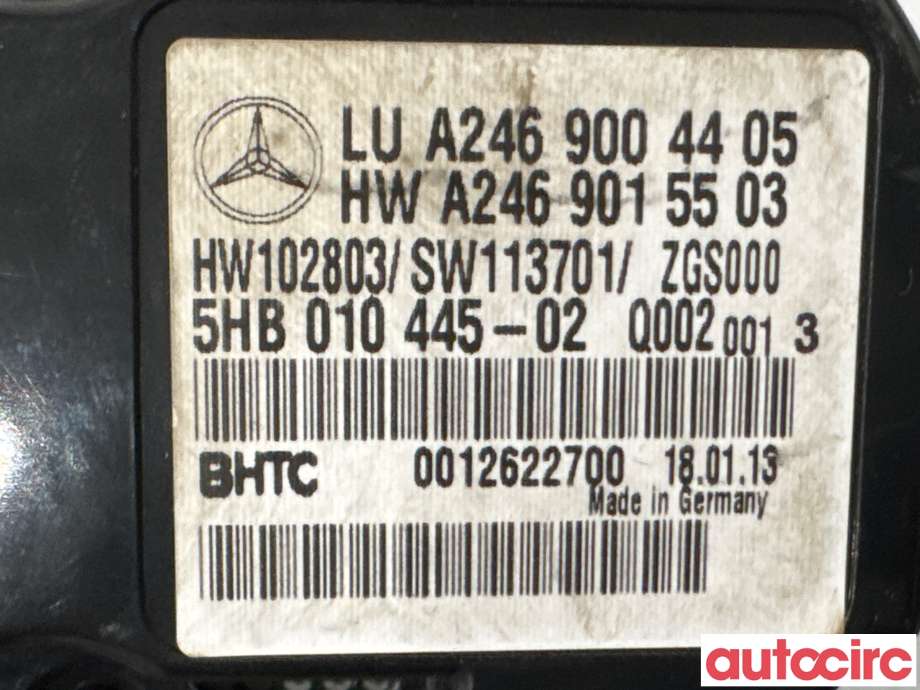 Varmeapparat betjening til Mercedes A-Klasse 2012-2018 (W176) (W176) (MERCEDES|A2469002208|5HB010445-02|A2469004405)