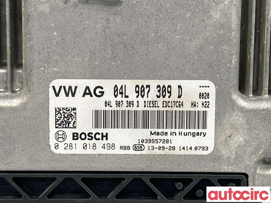 Styreenhet motor til Škoda Octavia 2013-2016 (Type III, Fase 1)  (SKODA|04L906021EA|0281018498|04L907309D)