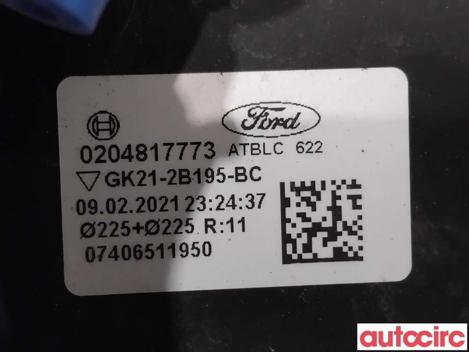 Bremsekraft-forsterker til Ford Transit Custom 2013-2023 (Type I)  (FORD|2374778|0204817773|GK21-2B195-BC)