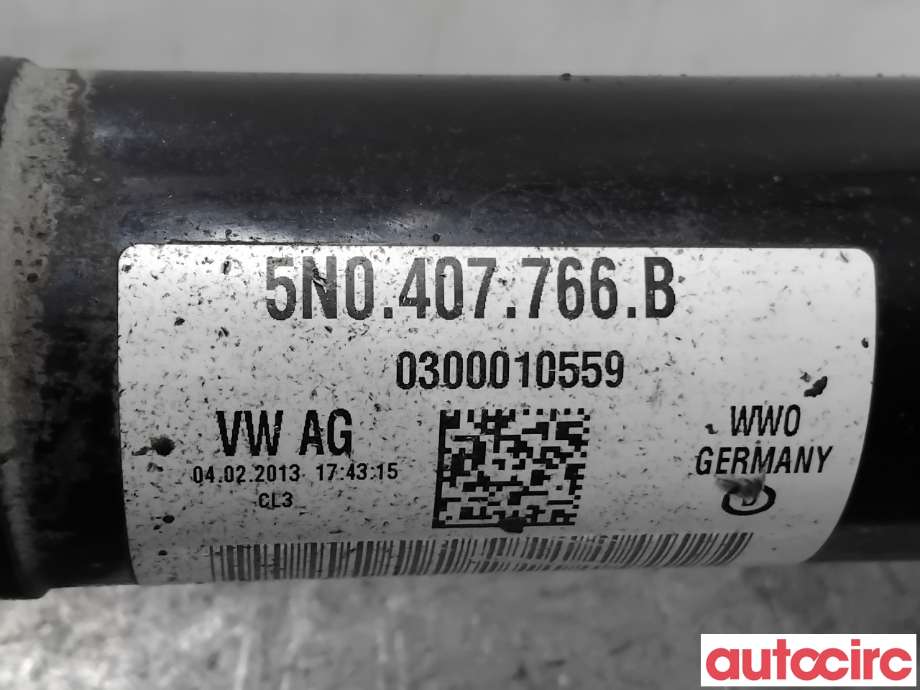 Drivaksel høyre foran til VW Tiguan 2011-2016 (Type I, Fase 2) (VOLKSWAGEN|5N0407762FX|5N0407766B|5N0407762F)