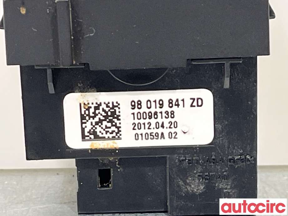 Bryter setevarme til Peugeot 508 2011-2014 (Type I, Fase 1)  (PEUGEOT|98019841ZD)