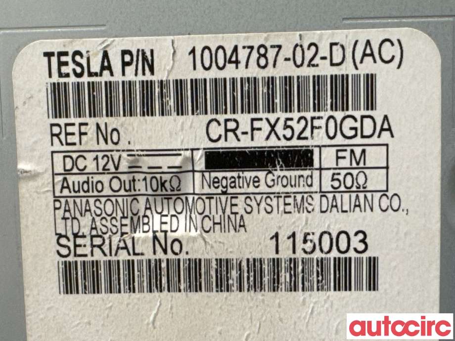Bilstereo til Tesla Model S 2016-2021 (Fase 2) (TESLA|1004787-02-D|CR-FX52F0GDA)