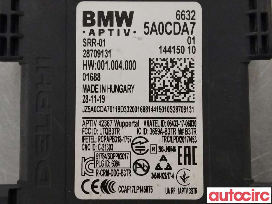 Sensor radar til BMW 5-Serie 2017-->> (G30/G31) (G30/G31) (BMW|66325A340C0|66325A0CDA7)