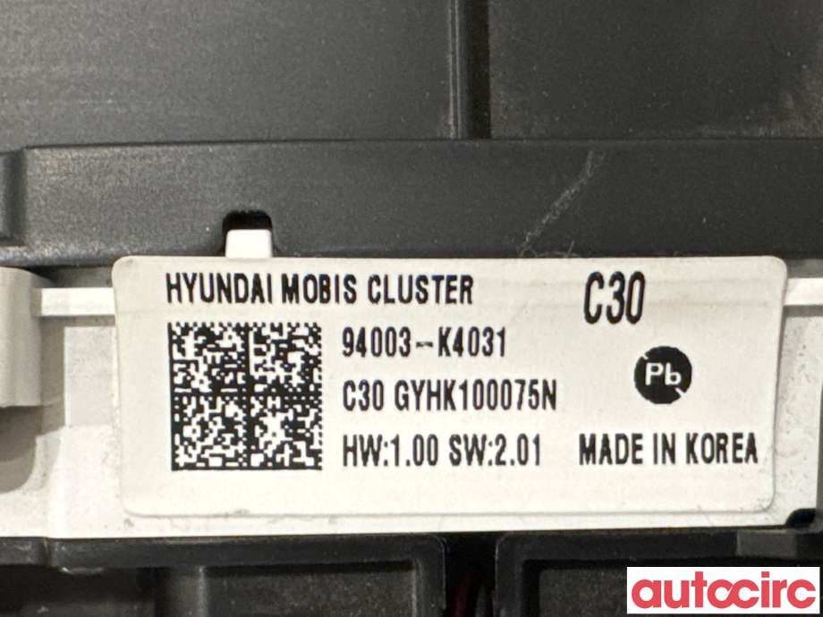 Instrumentpanel til Hyundai Kona 2017-2021 (Type I, Fase 1)  (HYUNDAI|94003K4030||94003-K4031)