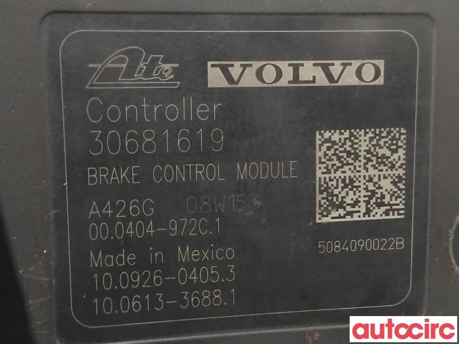 ABS sentral til Volvo V70 2007-2013 (Type III, Fase 1) (VOLVO|31329140|100212-01824|30681619)
