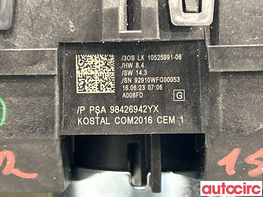Bryter combi til Opel Mokka E 2020-->> (Type II)  (OPEL|98426942YX)