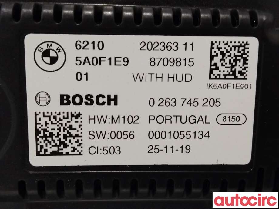 Instrumentpanel til BMW 5-Serie 2017-->> (G30/G31) (G30/G31) (BMW|62105B4A589|6210202363)