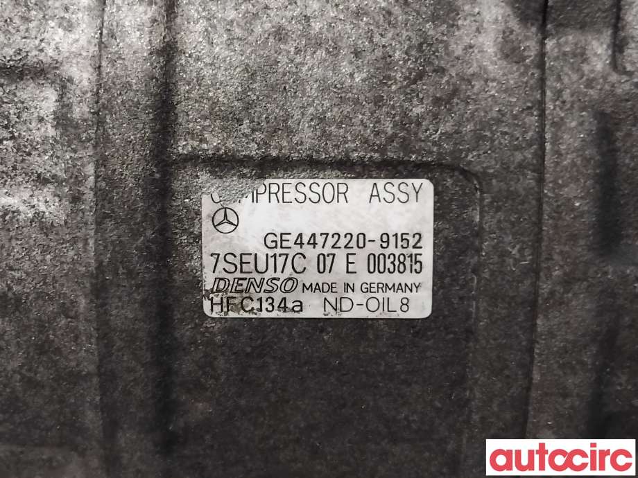 Aircondition kompressor til Mercedes C-Klasse 2000-2004 (Fase 1) (W203) (W203) (MERCEDES|A0012302811|447220-9152|A0002309011)