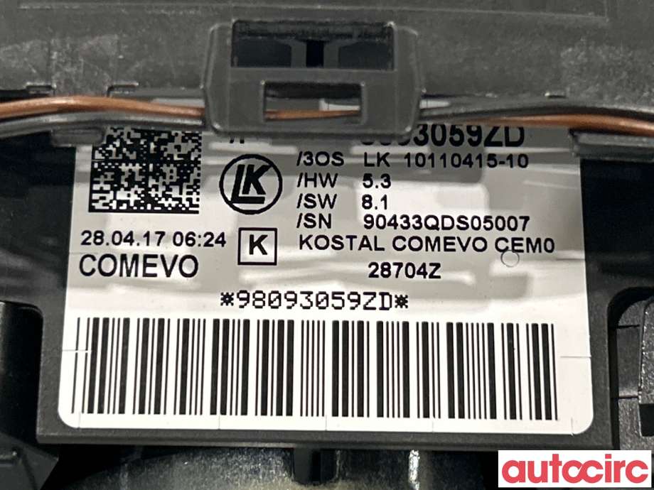 Bryter combi til Toyota Proace 2016-->> (Type II)  (TOYOTA|SU001B3046|SU001A5071|98093059ZD)