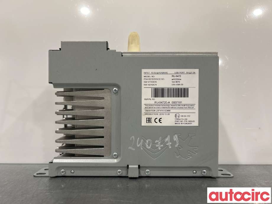 Bilstereo til Toyota Proace 2016-->> (Type II) (TOYOTA|SU001A7333|SU001A7186|9816209480)