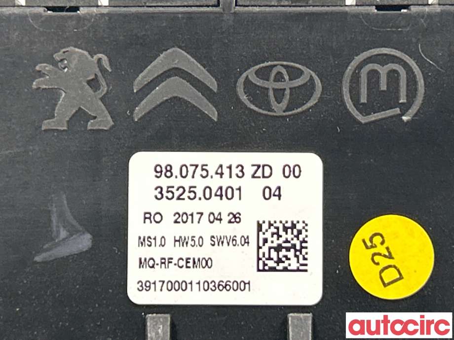 Varmeapparat betjening til Toyota Proace 2016-->> (Type II)  (TOYOTA|SU001A5052|98075413ZD)