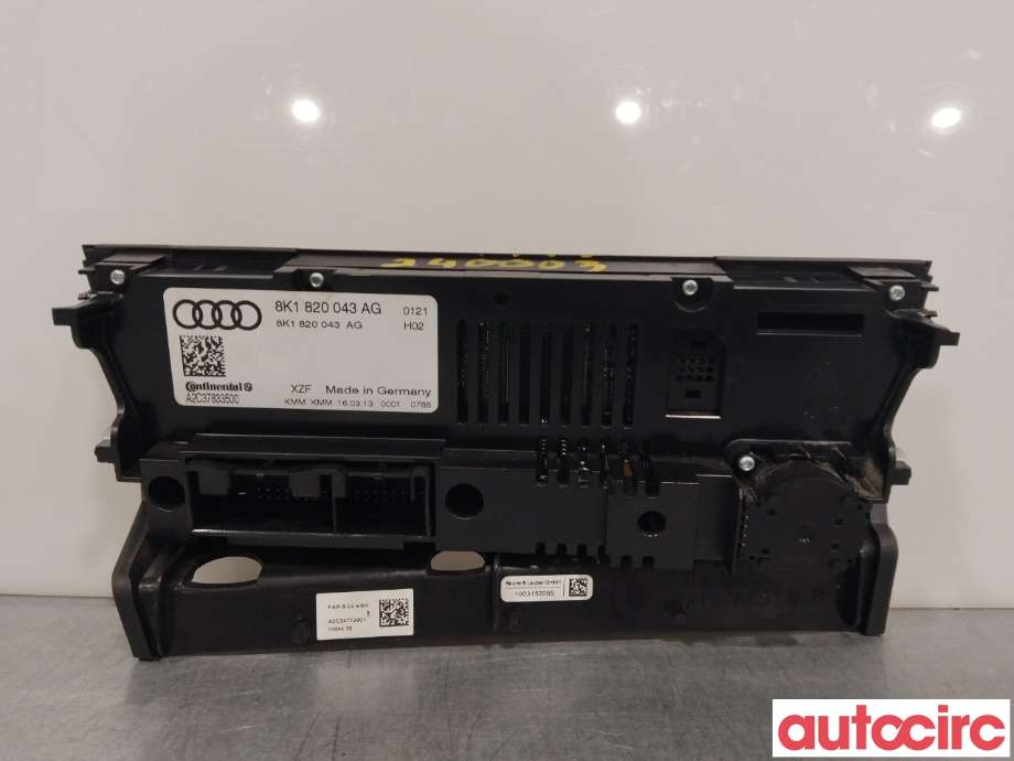 Varmeapparat betjening til Audi A5 2007-2016 (Type I)  (AUDI|8K1820043AG|)