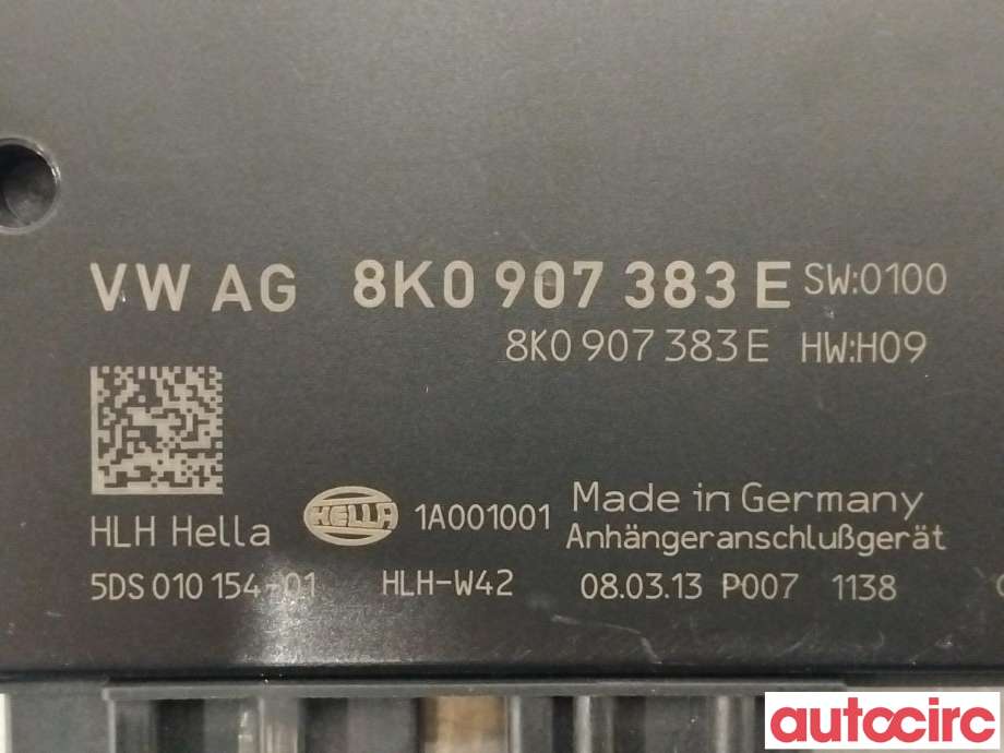Styreenhet hengerfeste til Audi A5 2007-2016 (Type I)  (AUDI|8K0907383E)