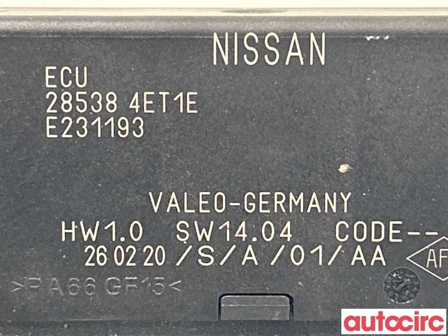 Styreenhet diverse til Nissan Qashqai 2014-2021 (Type II)  (NISSAN|285384ET1E)