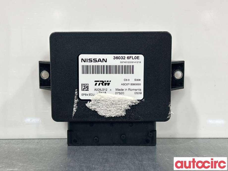 Styreenhet elektrisk parkbrems (EPB - Electric Parking Brake) til Nissan Qashqai, 2014-2021 (Type II)  (NISSAN|360326FL0E)