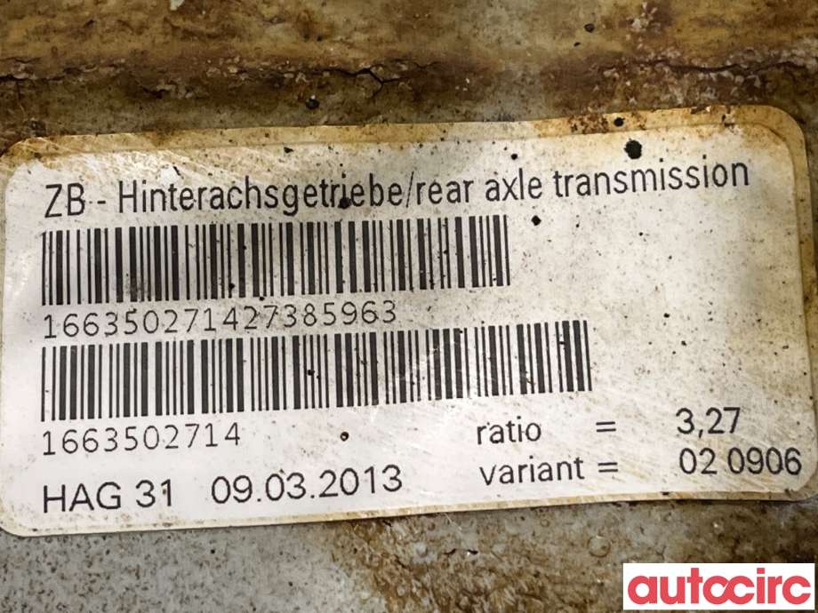 Kardang klokke bak til Mercedes ML 2011-2015 (Fase 1) (W166) (W166) (MERCEDES|A1663502714)