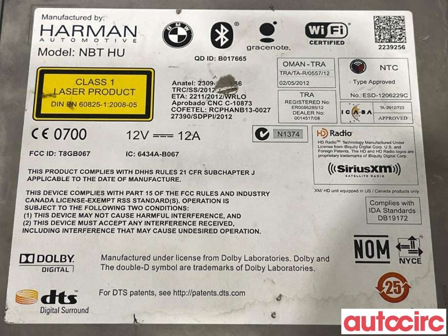 Bilstereo til BMW X5 2013-2018 (F15) (F15) (BMW|65126826790|65126819950|934782201)