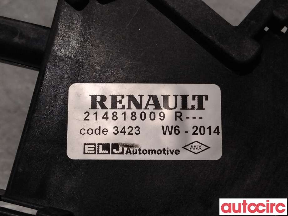 Kjølevifte til Renault Clio 2012-2016 (Type IV, Fase 1)  (RENAULT|214818009R|)