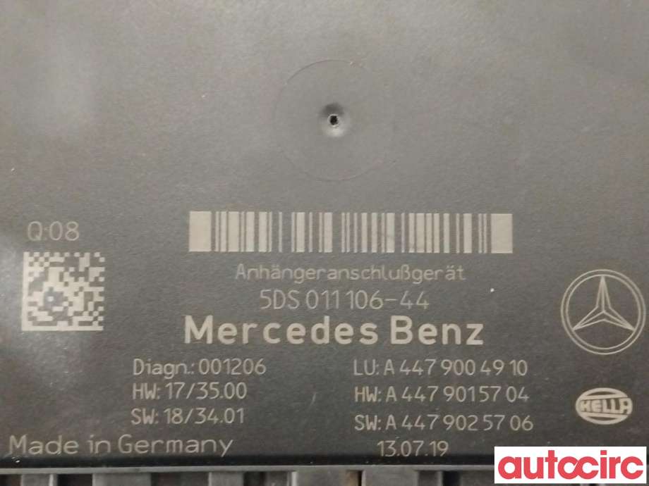 Styreenhet hengerfeste til Mercedes Vito 2014-->> (W447) (W447) (MERCEDES|A4479004910)