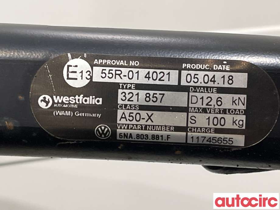 Hengerfeste til VW Tiguan 2016-2020 (Type II, Fase 1)  (VOLKSWAGEN|5NA803881P|5NA803881F|321857)