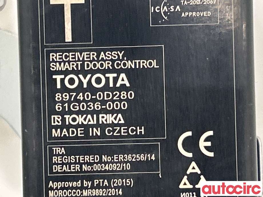 Styreenhet diverse til Toyota Yaris 2014-2020 (Type III, Fase 2)  (TOYOTA|897400D280)