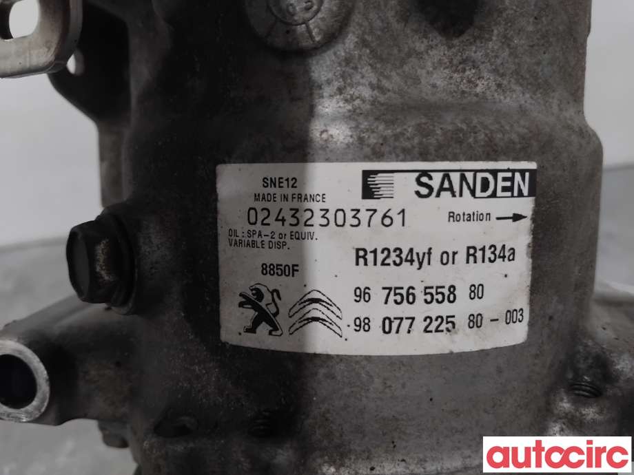 Aircondition kompressor til Peugeot 2008 2013-2019 (Type I)  (PEUGEOT|9815198580|SNE128850|9675655880)