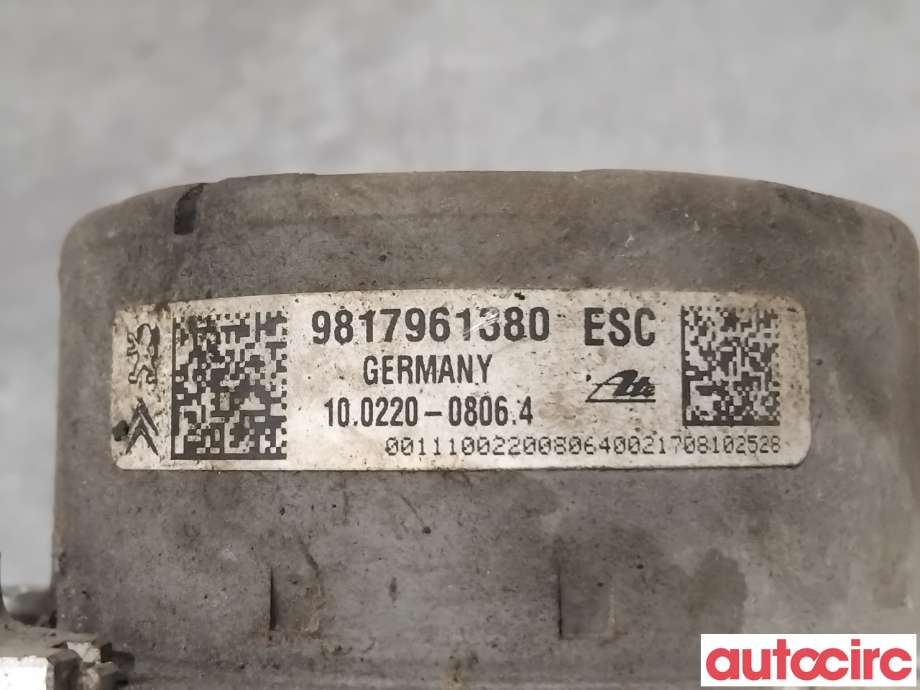 ABS sentral til Peugeot 2008 2013-2019 (Type I) (PEUGEOT|1617387780|100915-39903|9817961380)