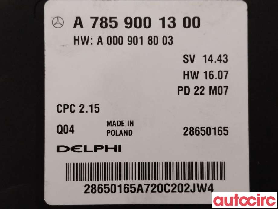Styreenhet diverse til Mercedes EQC 2019-->> (MERCEDES|A7859001300)