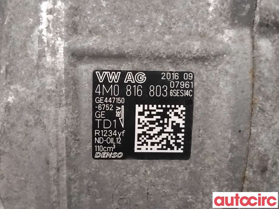 Aircondition kompressor til Audi A4 2015-2019 (Type V, Fase 1) (B9) (B9) (AUDI|4M0816803|447150-6752)