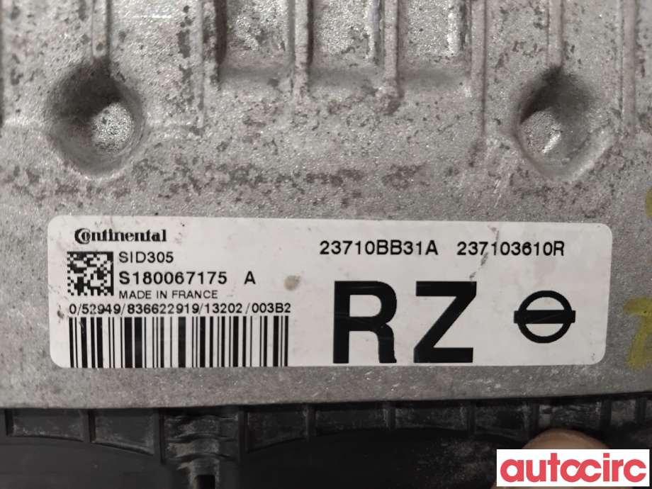 Styreenhet motor til Nissan Qashqai 2010-2014 (Type I, Fase 2)  (NISSAN|2261100Q8A|S180067175A|23710BB31A)