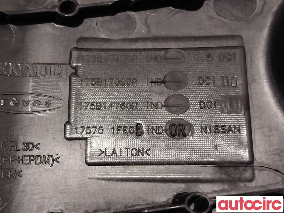 Motordeksel over motor til Nissan Qashqai 2010-2014 (Type I, Fase 2)  (NISSAN|1665000QAC||175751FE0B)