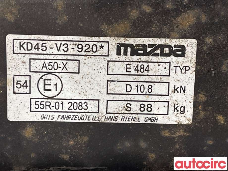 Hengerfeste til Mazda CX-5 2012-2017 (Type I)  (MAZDA|NO NR|E484|KD45-V3-920)