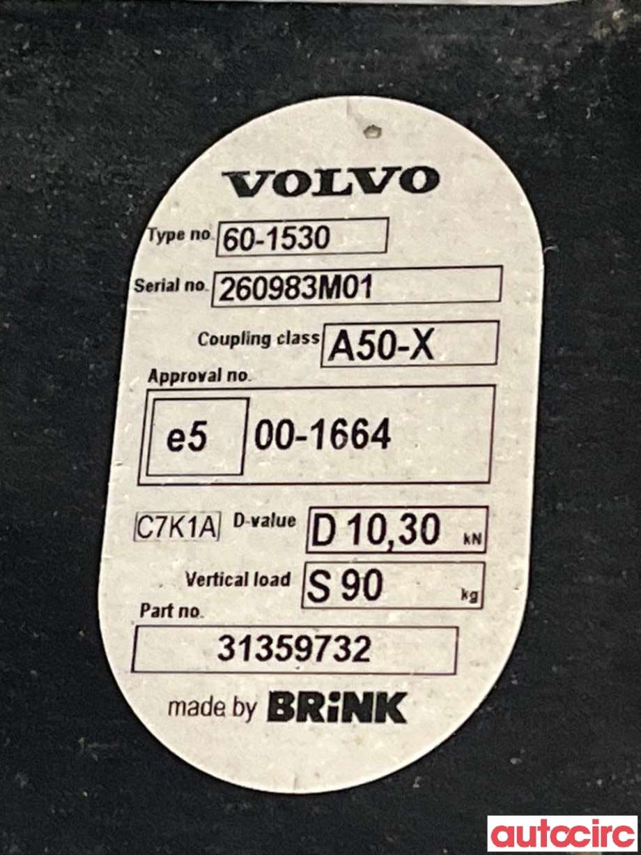 Hengerfeste til Volvo V60/V60 CC 2013-2018 (Type I, Fase 2) (VOLVO|31359732|60-1530)