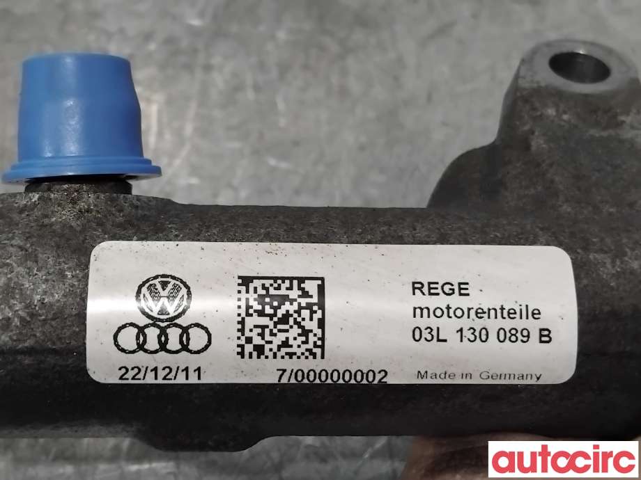 Dyseskinne (fuelrail) til Škoda Octavia 2009-2013 (Type II, Fase 2)  (SKODA|03L130089B|)